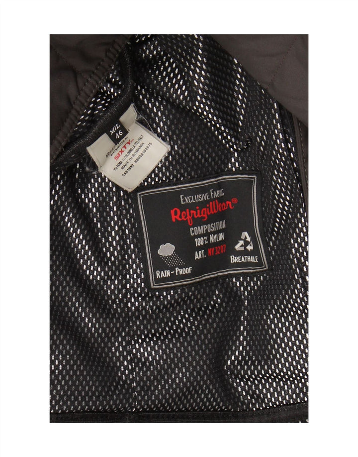 Casaco feminino acolchoado com capuz Refrigiwear IT 46 grande caqui nylon