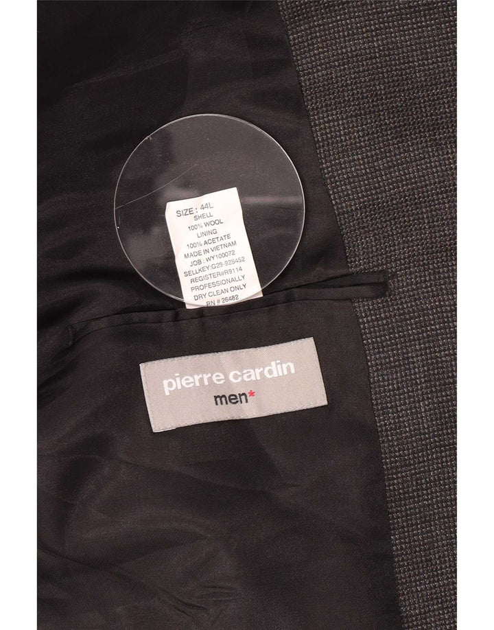 Jaqueta blazer masculina Pierre Cardin com 1 botão IT 44 lã cinza médio