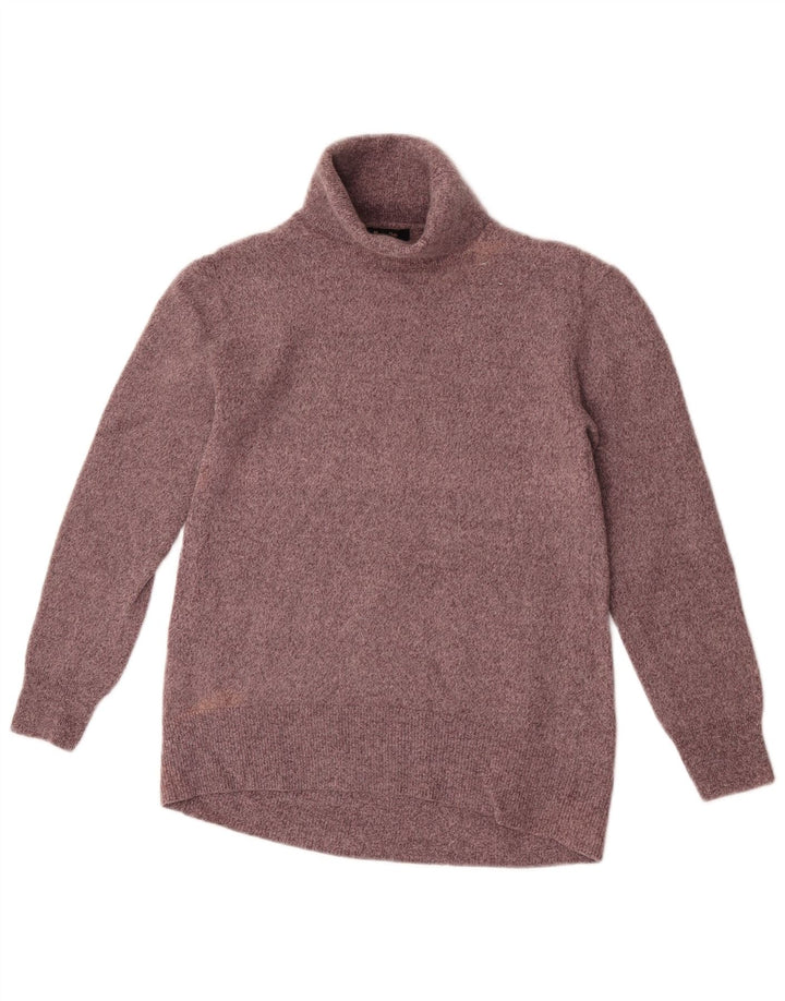 Suéter feminino Massimo Dutti com gola redonda Reino Unido 8 lã cinza pequena