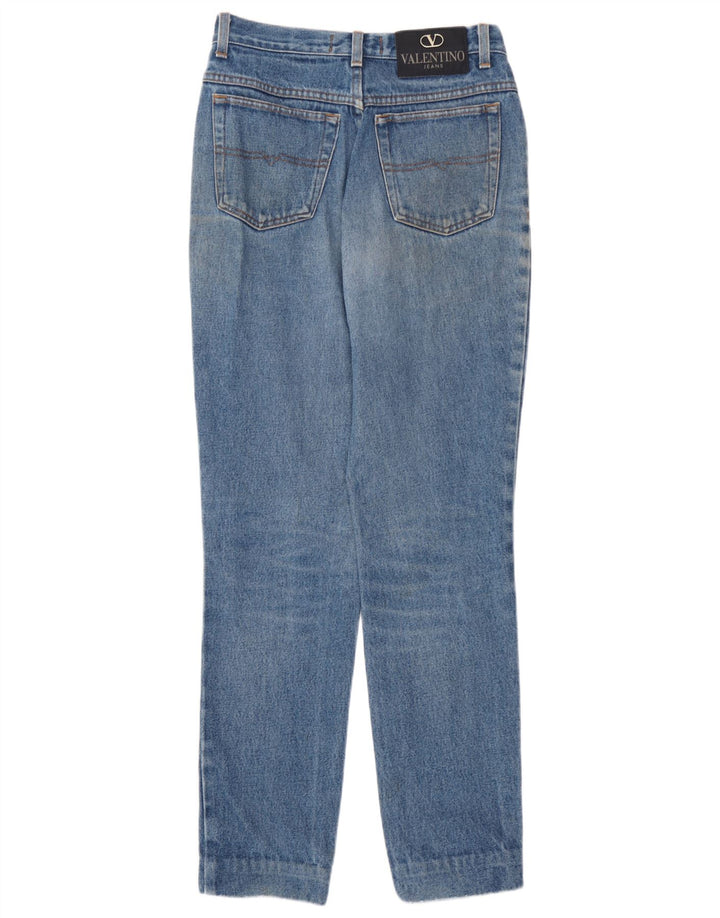 Jeans cônico feminino Valentino W26 L30 azul