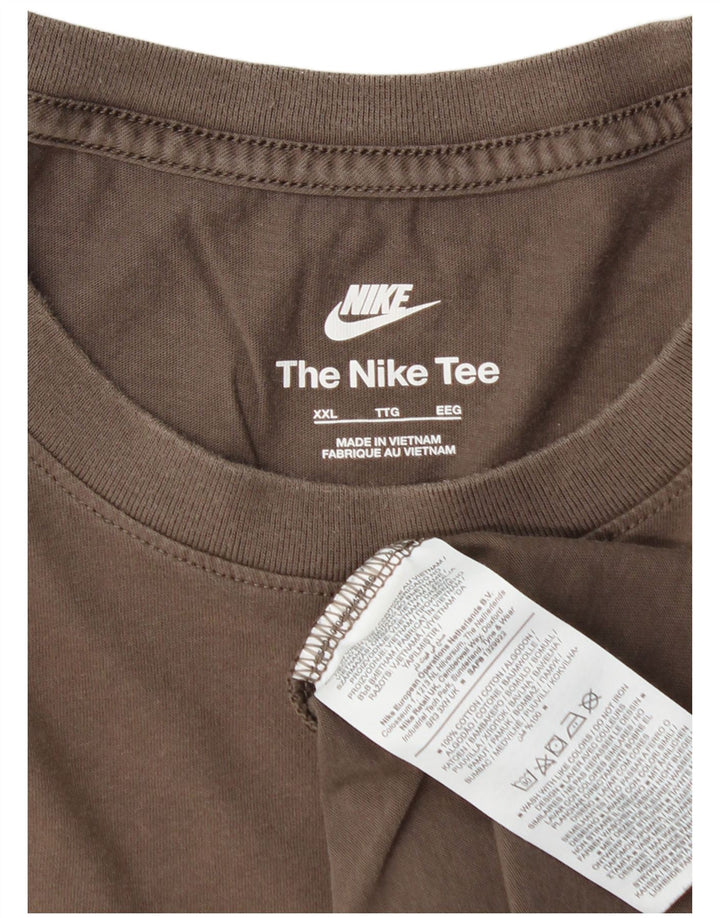 Camiseta masculina NIKE Top 2XL algodão marrom