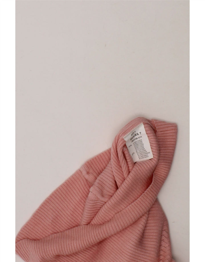 GUESS Girls Cardigan Sweater 7-8 Years Pink Viscose Vintage Guess and Second-Hand Guess from Messina Hembry 