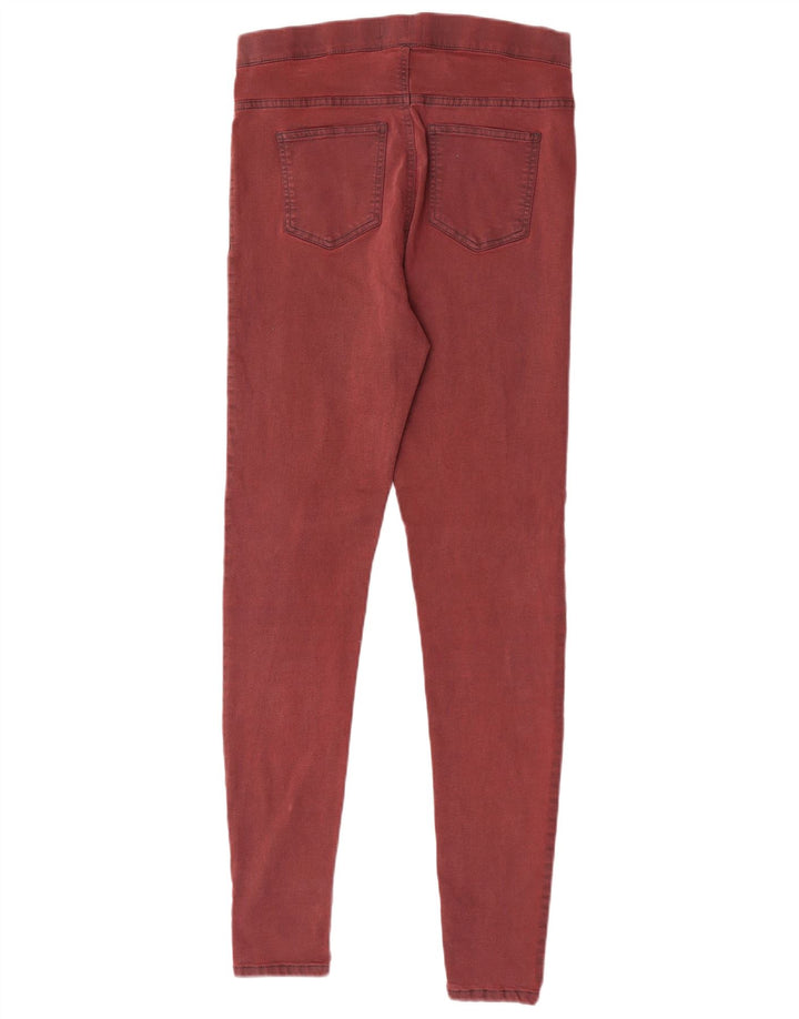 Calça jeans feminina Marks & Spencer UK 12 médio W30 L30 algodão vermelho