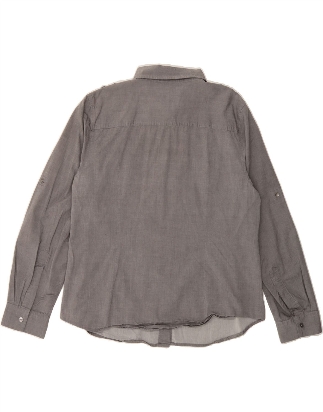 DKNY Womens Military Shirt UK 18 XL Grey Cotton Vintage Dkny and Second-Hand Dkny from Messina Hembry 