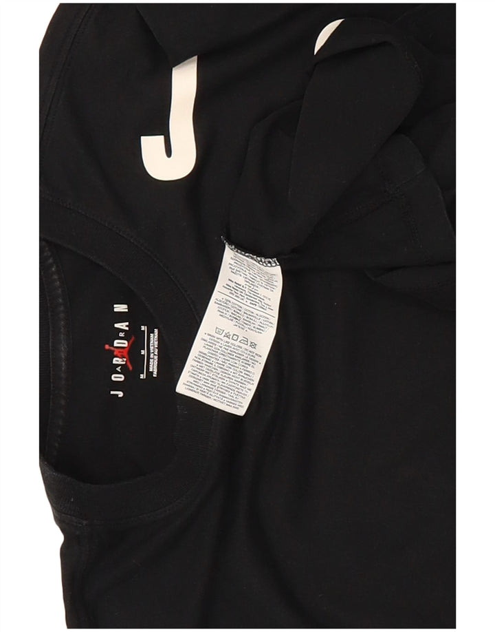 Camiseta Jordan Masculina Graphic Top Médio Algodão Preto