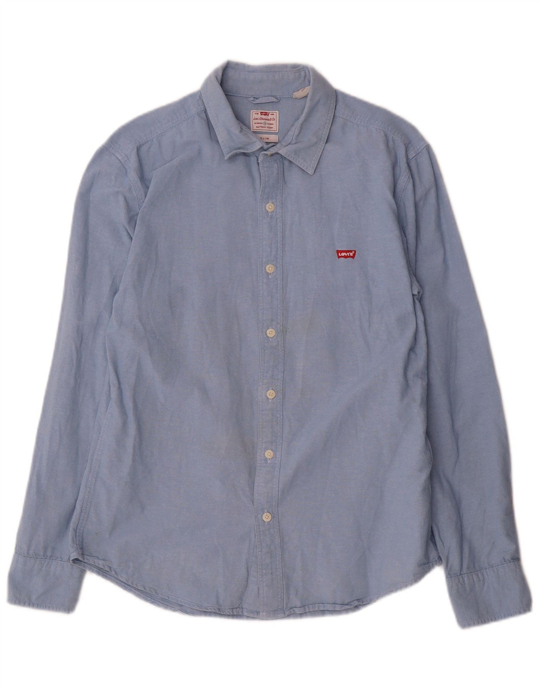 Camisa Levi's Masculina Slim Fit Azul Médio Algodão