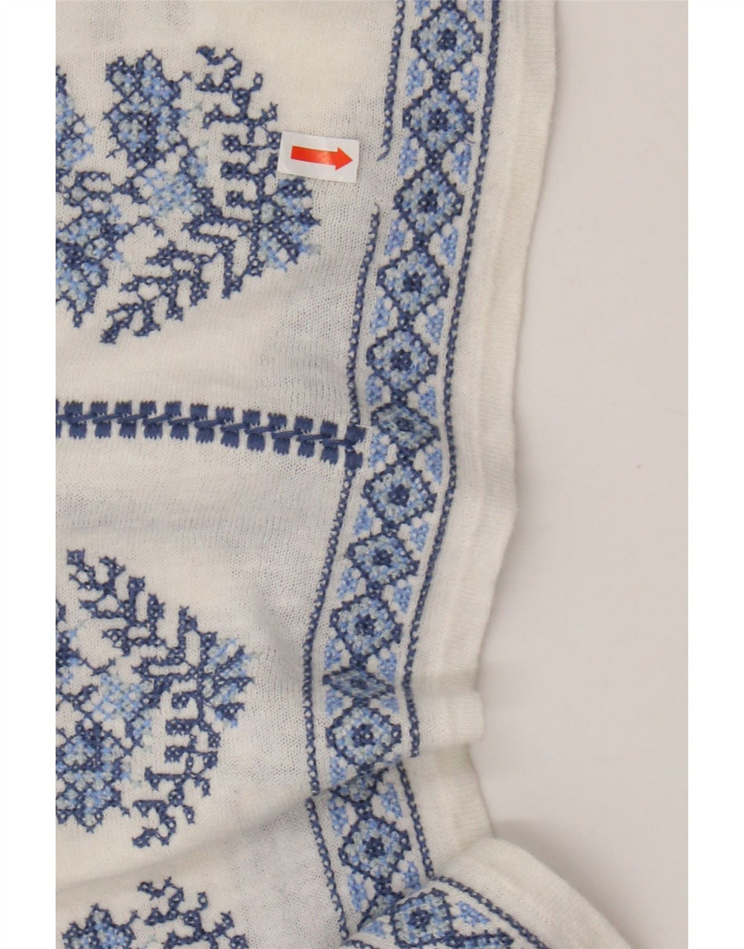 Blusa feminina MONSOON UK 16 grande linho floral branco