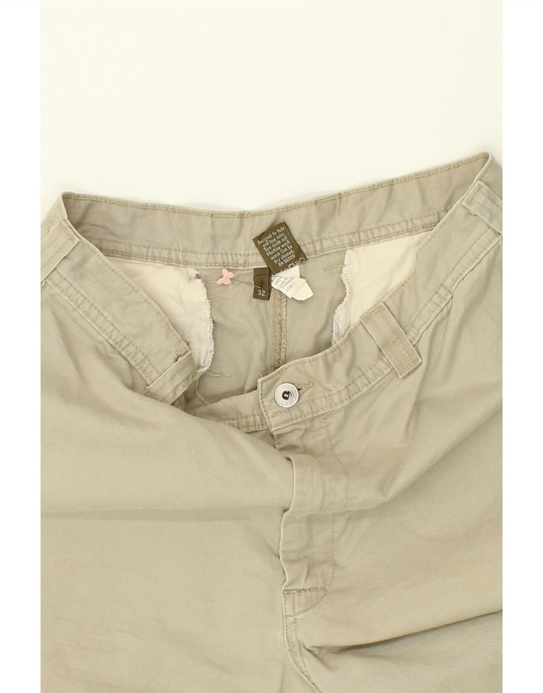 CALVIN KLEIN Mens Chino Shorts W32 Algodão Bege Médio