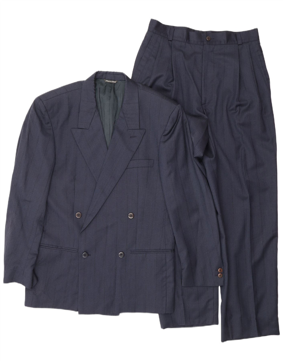 GIANNI VERSACE Terno masculino de 2 peças Reino Unido 40 Grande W30 L30 Azul marinho clássico