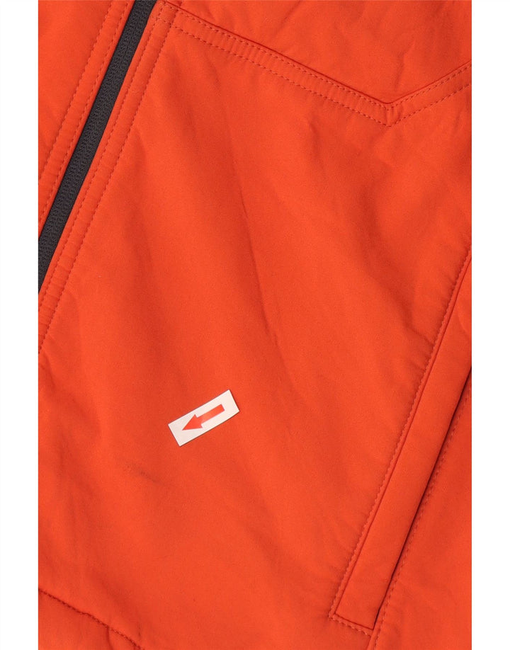 Jaqueta corta-vento masculina Zara com capuz UK 36 poliéster vermelho pequeno