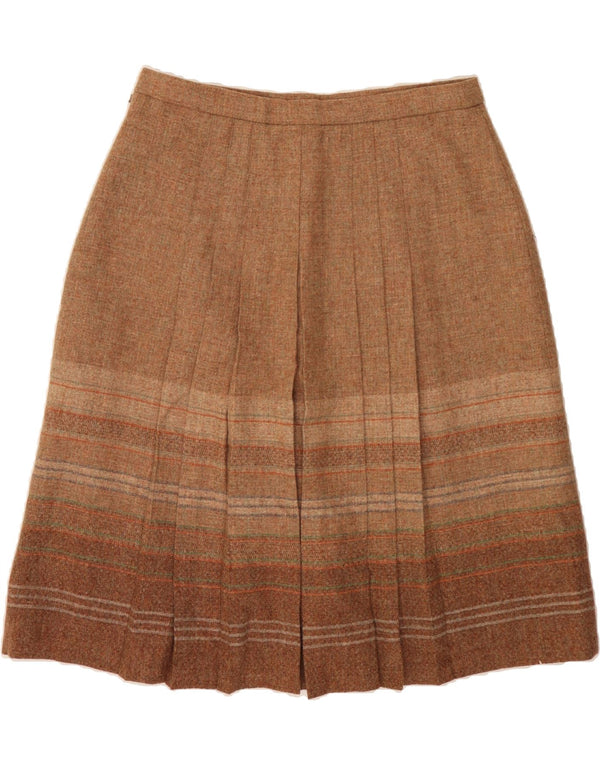 THE EDIMBURGH WOOLEN MILL Saia plissada feminina UK 22 3XL W38 marrom