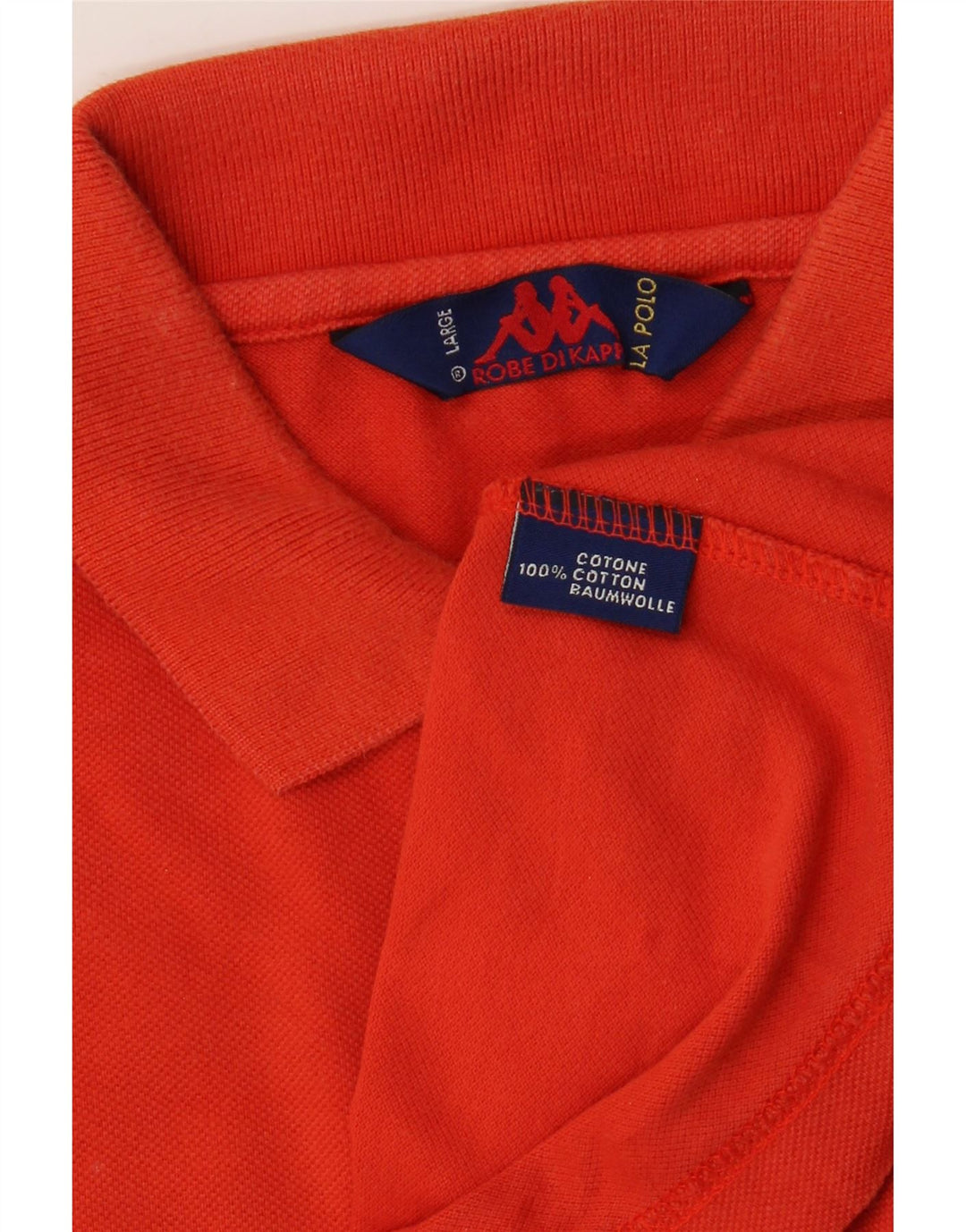 Camisa polo masculina KAPPA grande algodão laranja