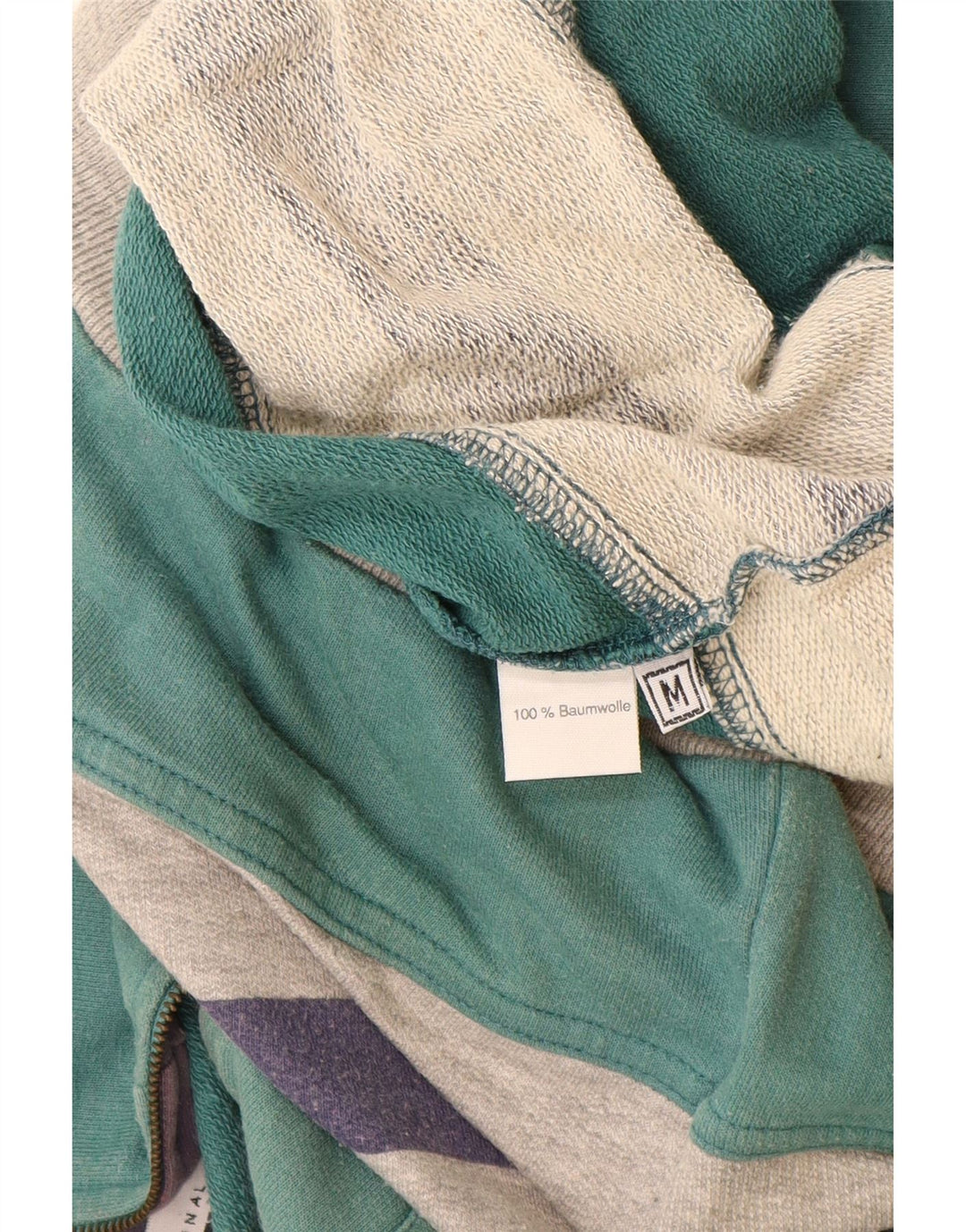 Moletom masculino vintage solto com estampa gráfica jumper médio verde listrado