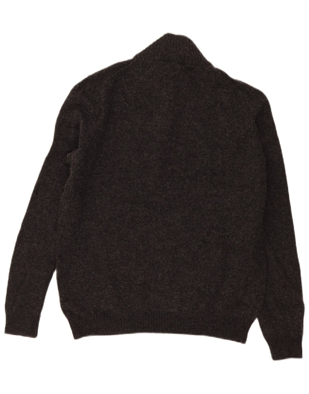 Suéter masculino John Lewis com zíper e gola em lã Merino cinza médio