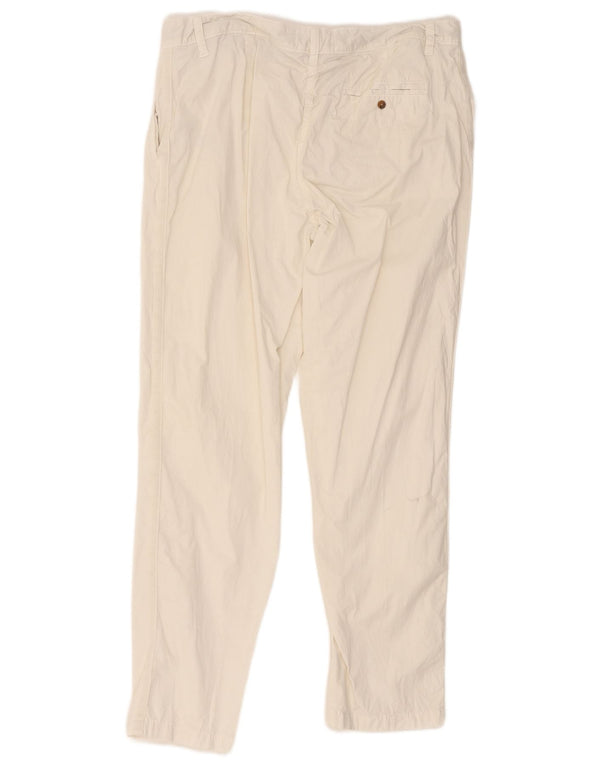 Calça chino reta feminina Marks & Spencer Reino Unido 16 grande W36 L29 branca