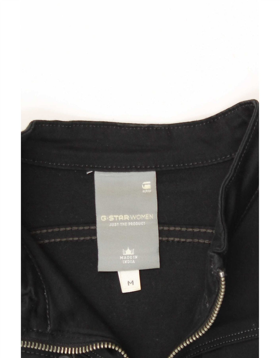 Vestido básico feminino de manga comprida G-Star UK 12 algodão preto médio