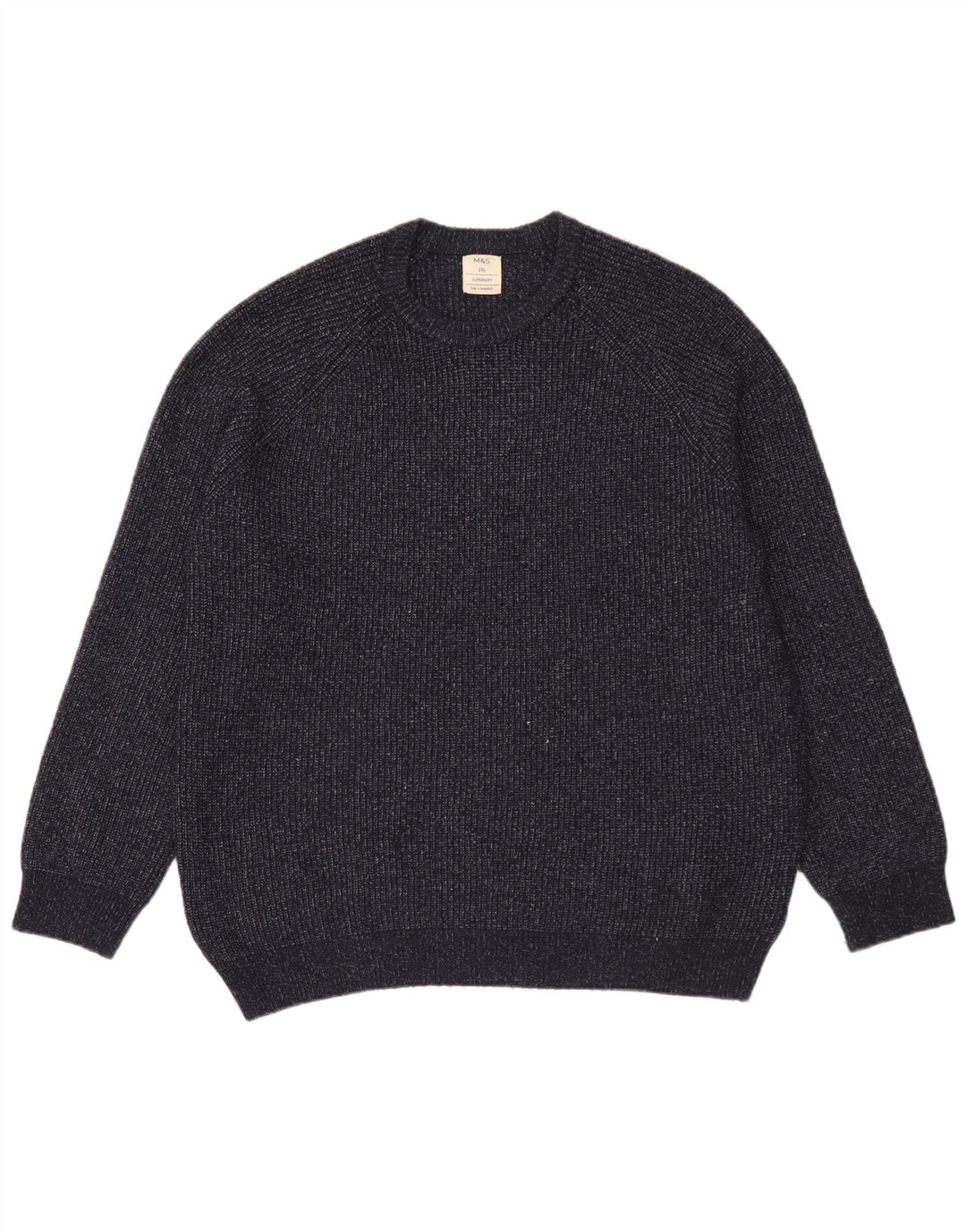Suéter masculino Marks & Spencer com gola redonda 2XL azul marinho poliamida