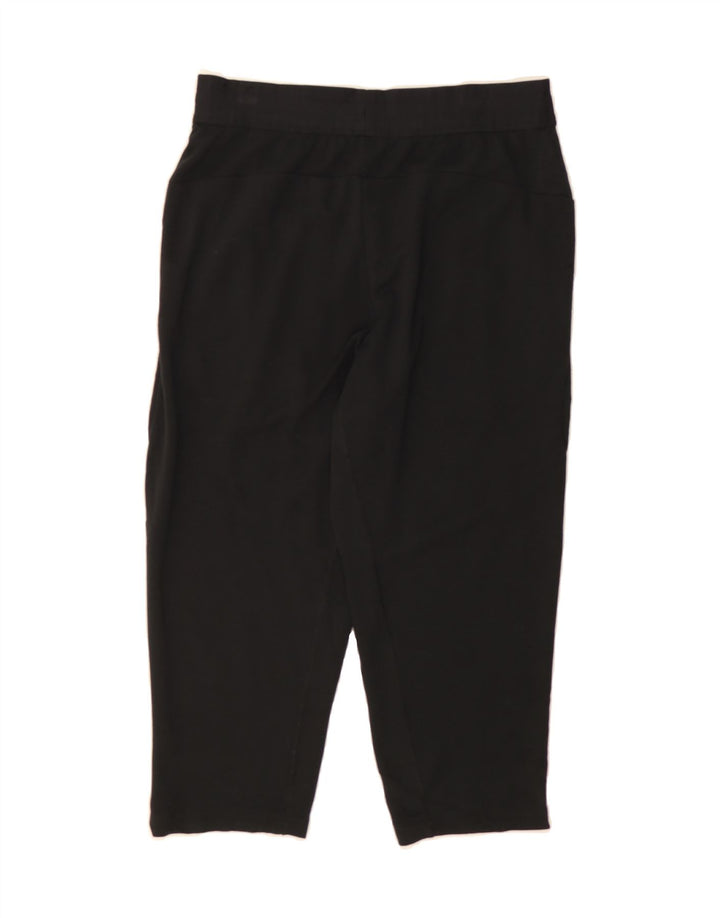 NIKE Womens Dri Fit Capri Tracksuit Trousers UK 14 Medium Black Vintage Nike and Second-Hand Nike from Messina Hembry 