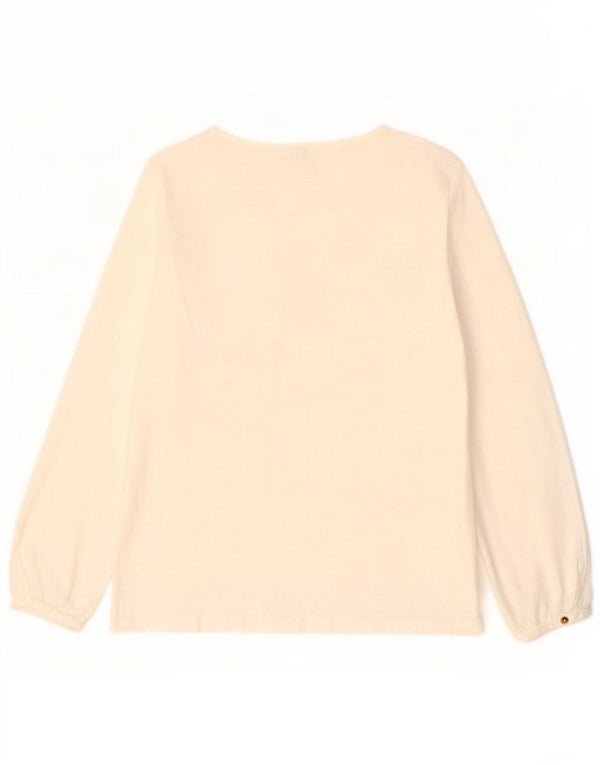 Blusa feminina Fat Face UK 12 algodão branco médio