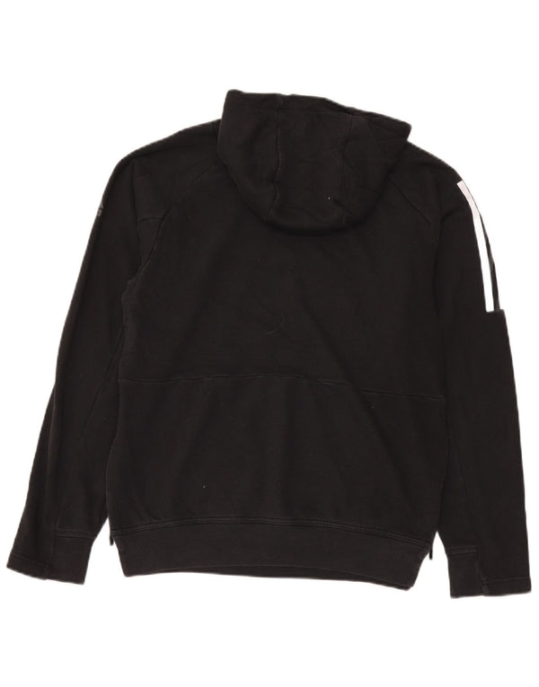 Adidas Mens Hoodie Jumper Pequeno Algodão Preto