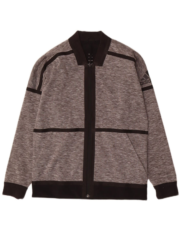 Adidas masculino reversível agasalho top jaqueta pequena cinza colorblock