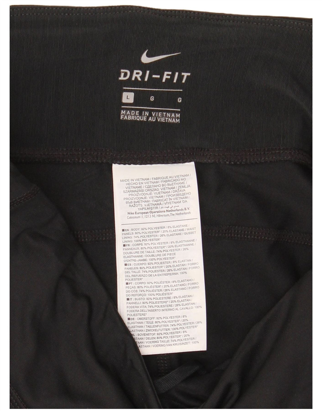 Leggings Nike Dri Fit Feminina UK 14 Grande Poliéster Preto