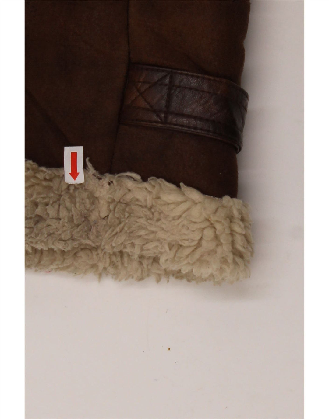 Jaqueta masculina Flight Sherpa da AERONAUTICA MILITARE Reino Unido 36 poliéster marrom pequeno