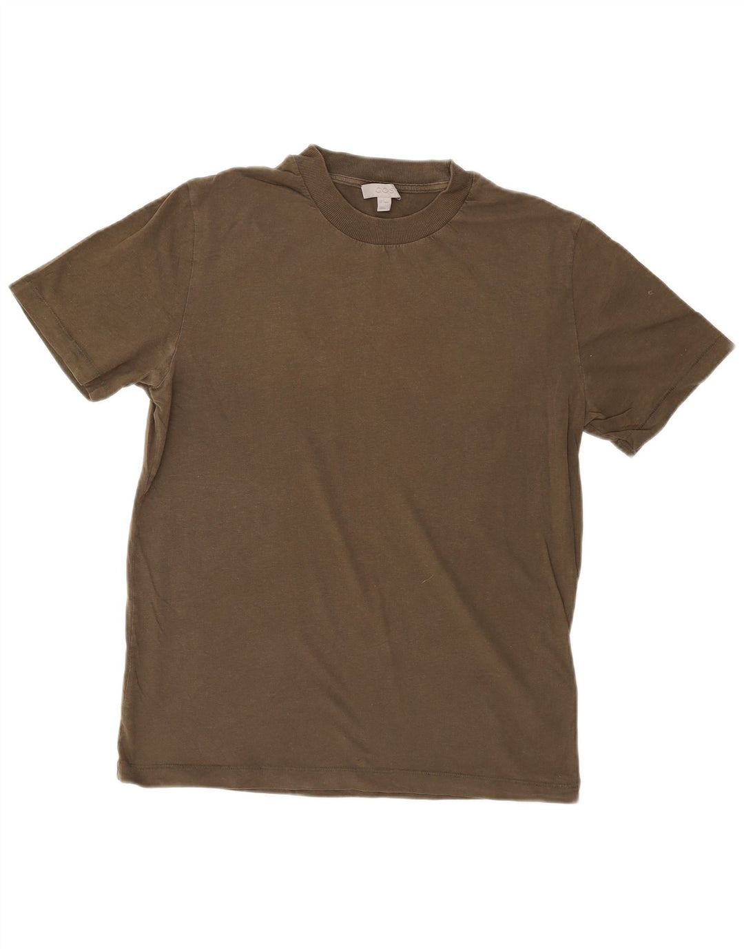 Camiseta masculina COS Top pequeno algodão cáqui