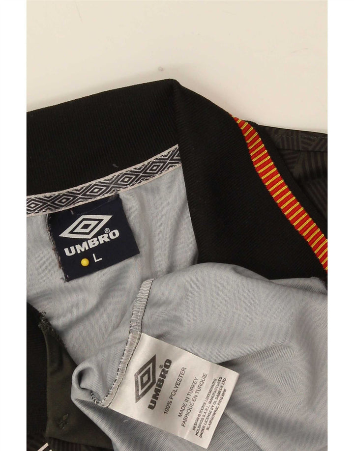 Camisa polo masculina Umbro grande poliéster geométrico cáqui