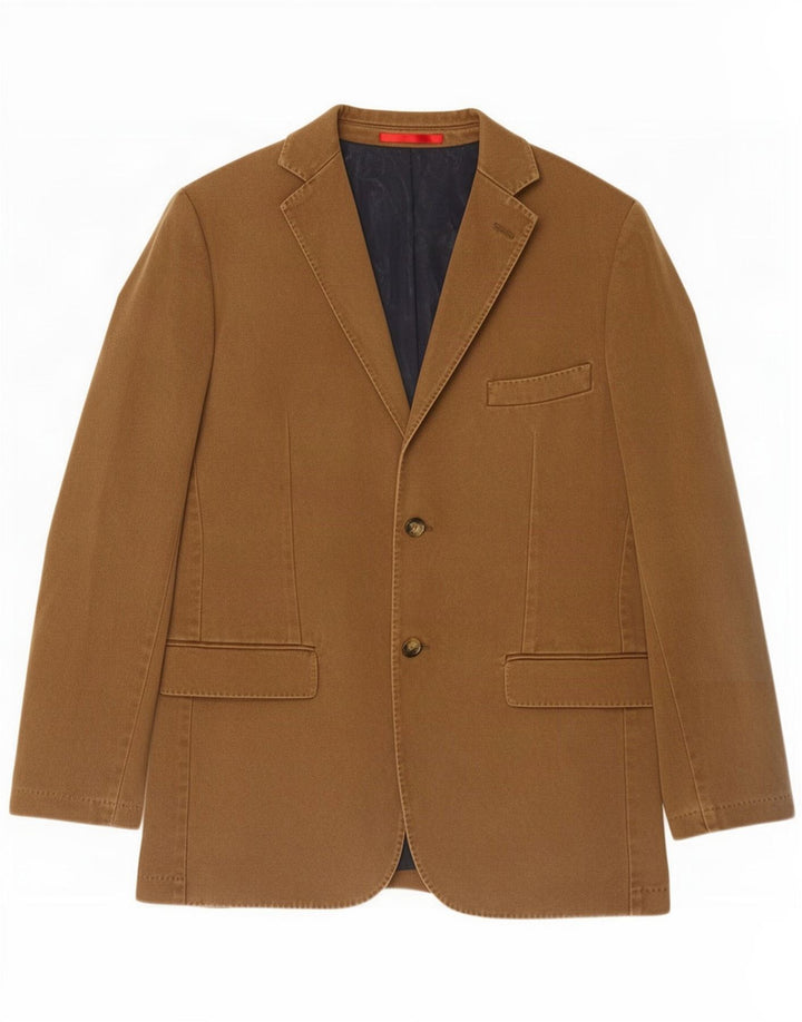 Gant Jaqueta masculina blazer de 2 botões UE 48 Algodão marrom médio