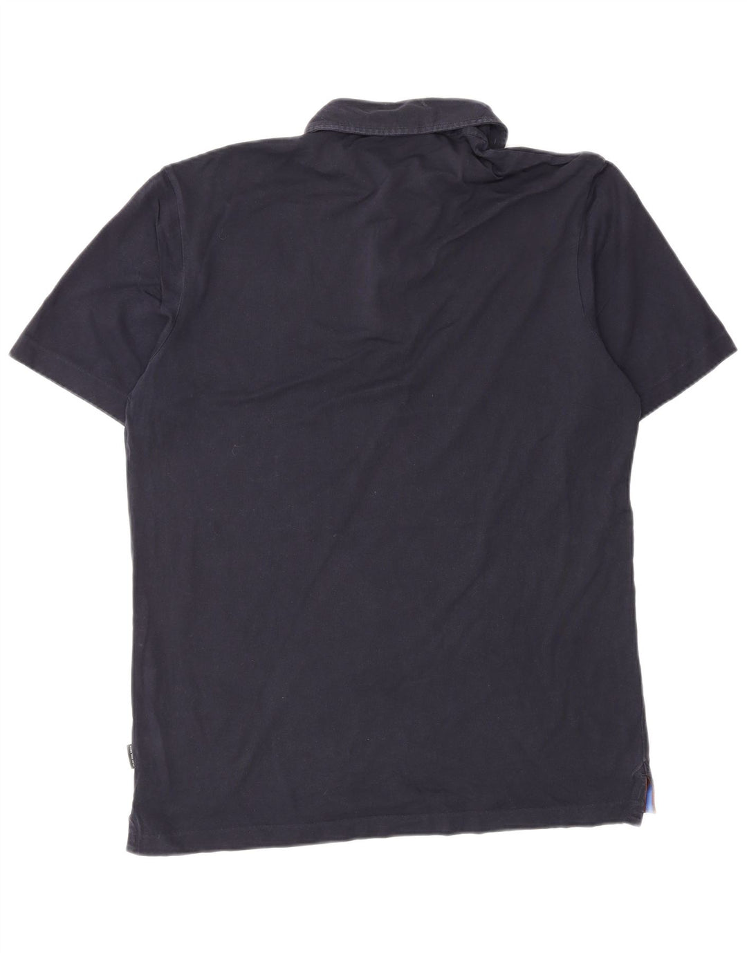Camisa polo masculina PAUL SMITH grande algodão azul marinho