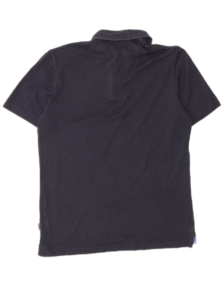 Camisa polo masculina PAUL SMITH grande algodão azul marinho