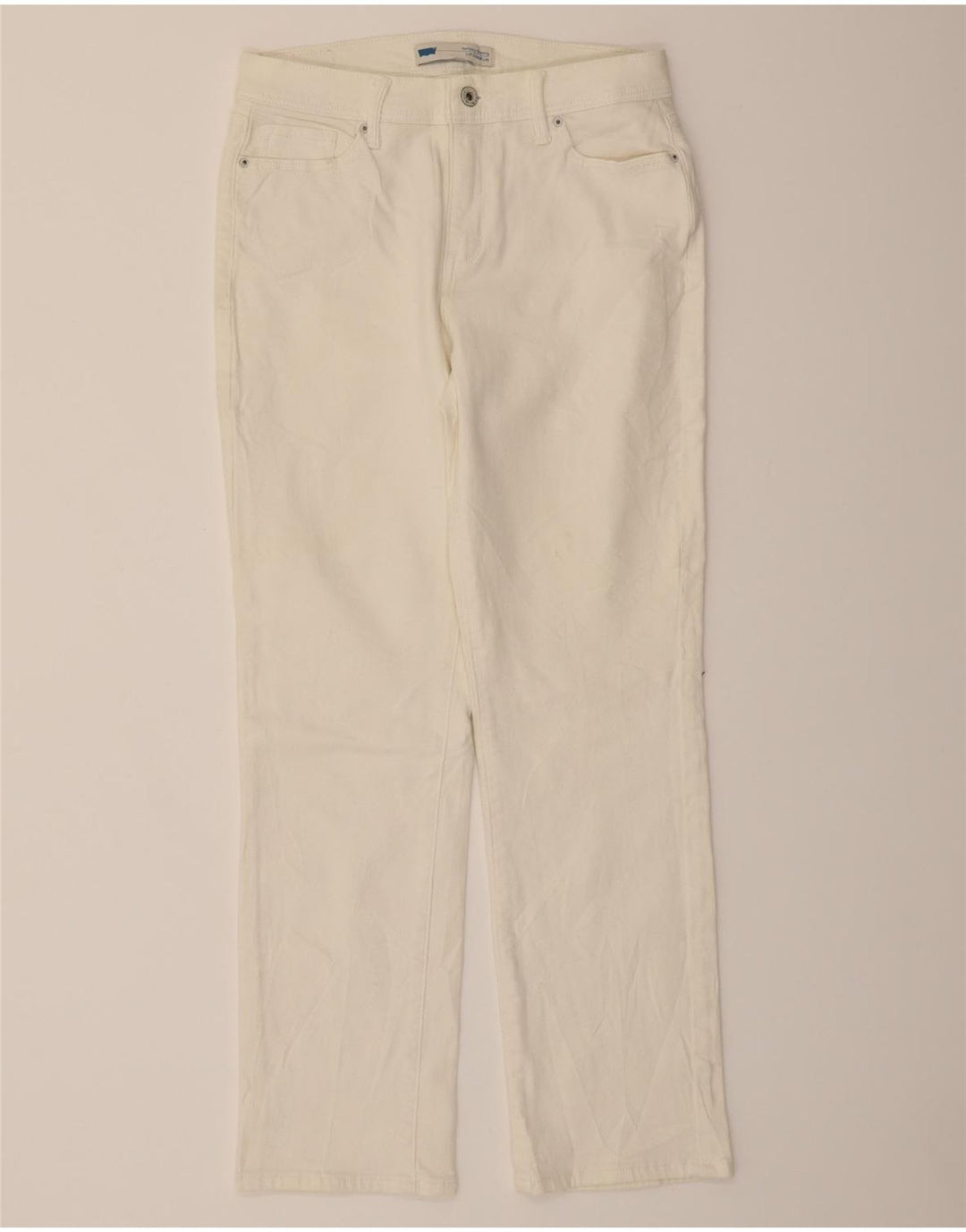LEVI'S Womens Straight Jeans W30 L29 White Cotton Vintage Levi's and Second-Hand Levi's from Messina Hembry 