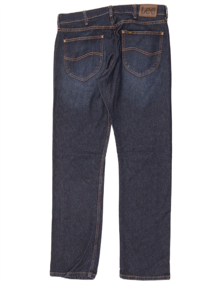 Lee Mens Slim Jeans W34 L32 Azul Marinho Algodão
