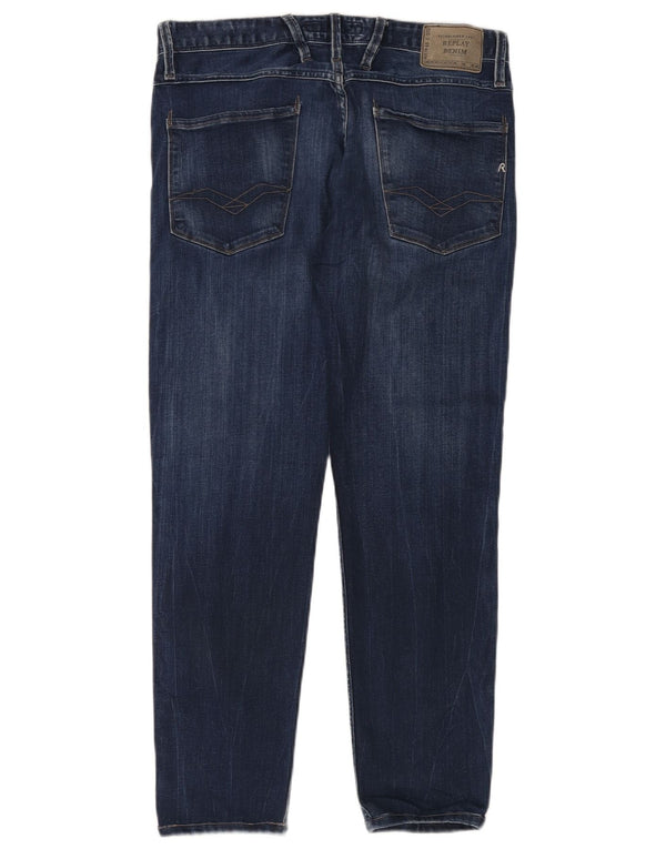 Replay Jeans Slim Masculino W31 L32 Azul Algodão