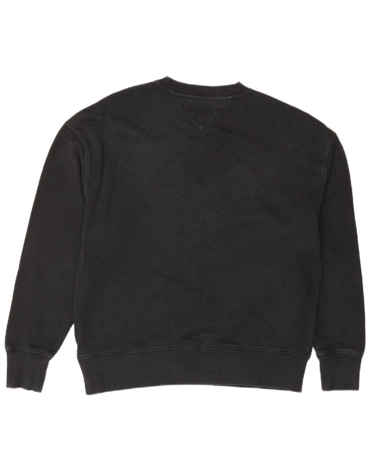 Tommy Hilfiger moletom gráfico masculino jumper pequeno preto colorblock