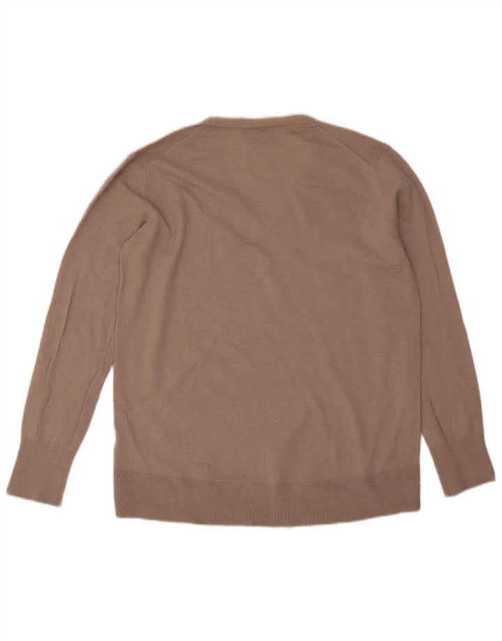 Suéter Massimo Dutti feminino oversized com decote em V Reino Unido 6 XS cinza