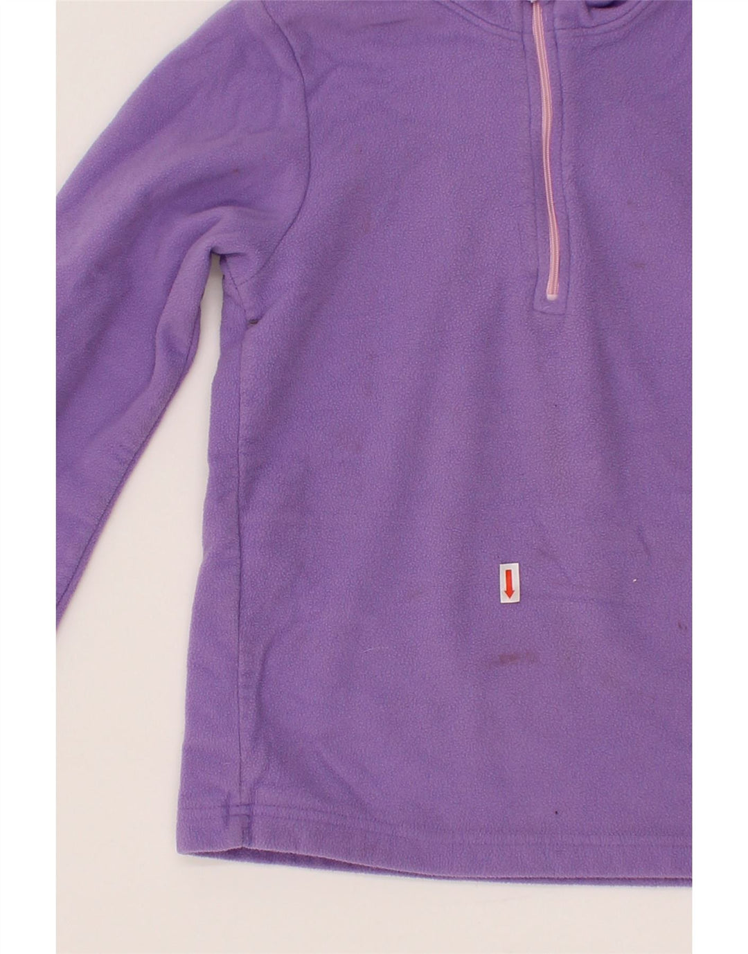 MOUNTAIN WAREHOUSE Girls Hooded Zip Neck Fleece Jumper 9-10 Years Purple Vintage Mountain Warehouse and Second-Hand Mountain Warehouse from Messina Hembry 