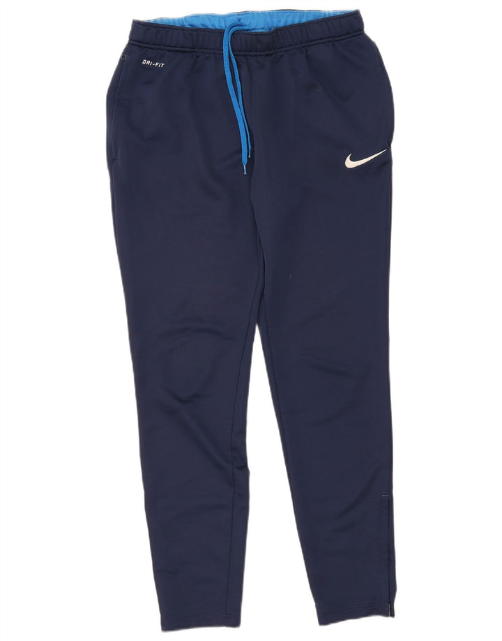 Calça de treino masculina NIKE Dri Fit grande poliéster azul marinho