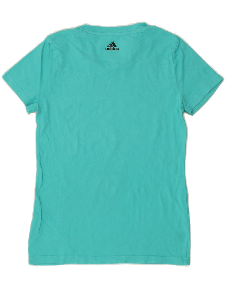ADIDAS Boys Graphic T-Shirt Top 13-14 Years Turquoise Cotton Vintage Adidas and Second-Hand Adidas from Messina Hembry 