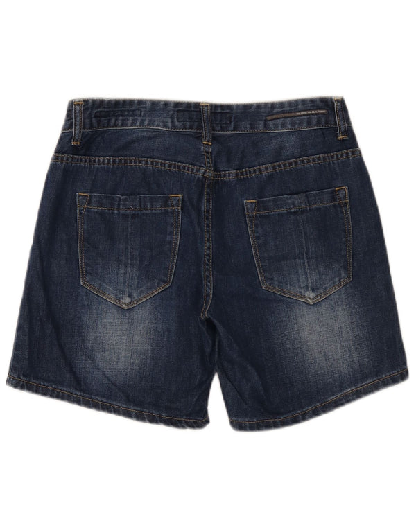 Shorts jeans feminino Silvian Heach UK 8 pequeno W28 algodão azul
