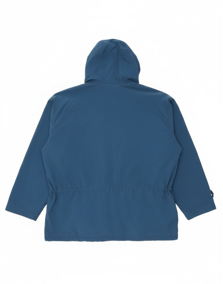 Diadora Womens Oversized Hooded Rain Jacket UK 14 Médio Azul Poliamida