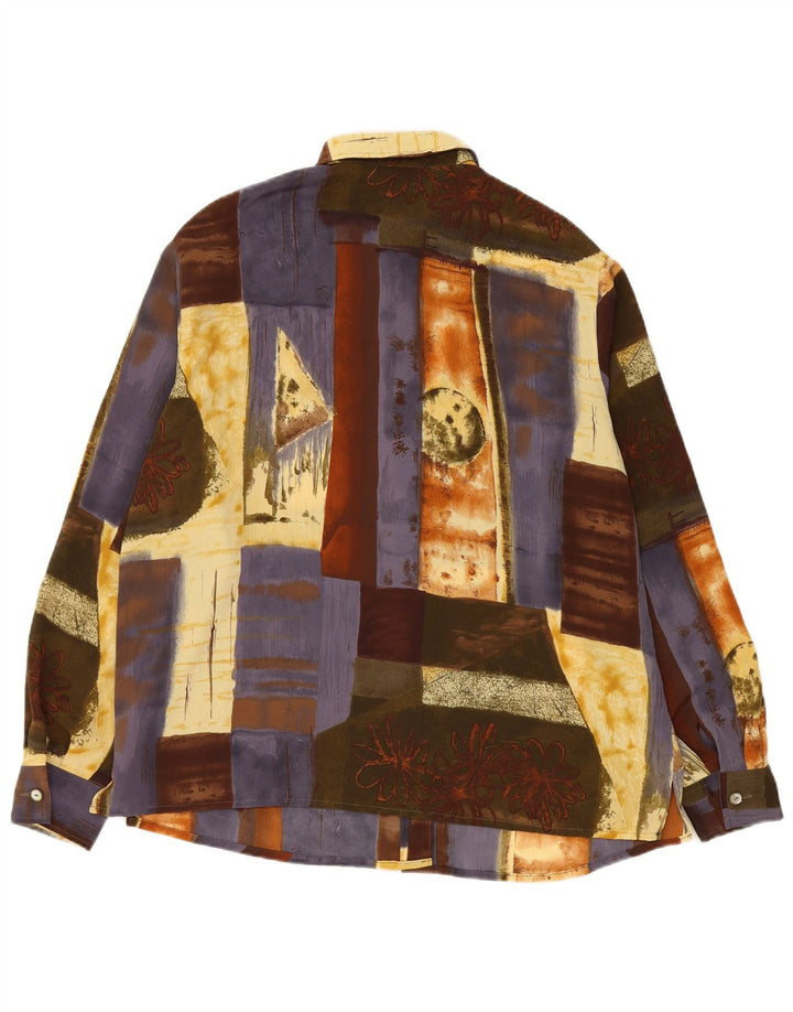 Blusa Camisa Feminina Erto EU 44 XL Multicolor Patchwork Poliéster