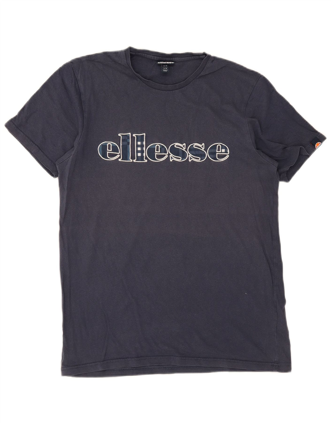 Ellesse Camiseta masculina gráfica Top médio algodão azul marinho