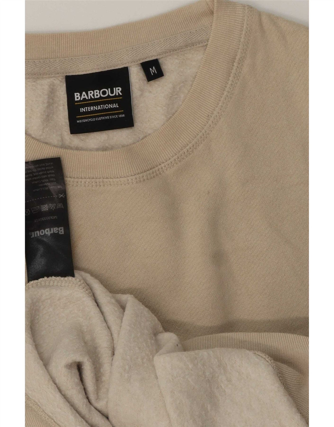 Barbour moletom masculino jumper médio bege algodão