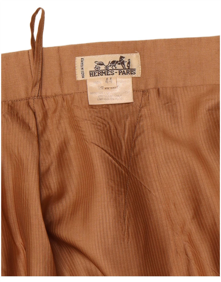 Saia reta feminina HERMES IT 44 Médio W30 Linho Bege