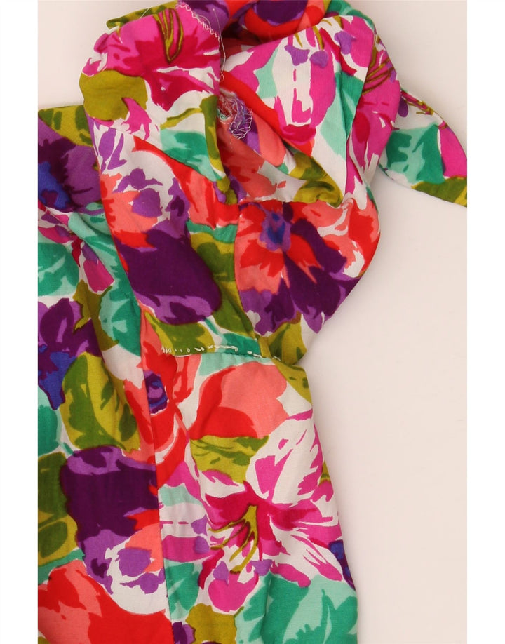 Blusa Camisa Manga Curta Feminina Superior IT 46 Grande Floral Multicolorida
