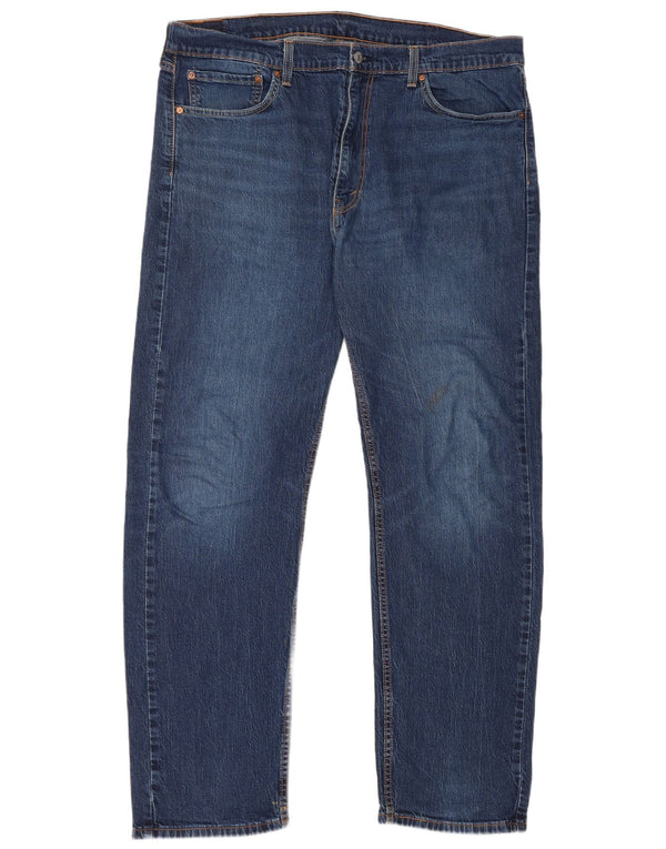 Levi's Masculino 505 Straight Jeans W40 L22 Azul Algodão