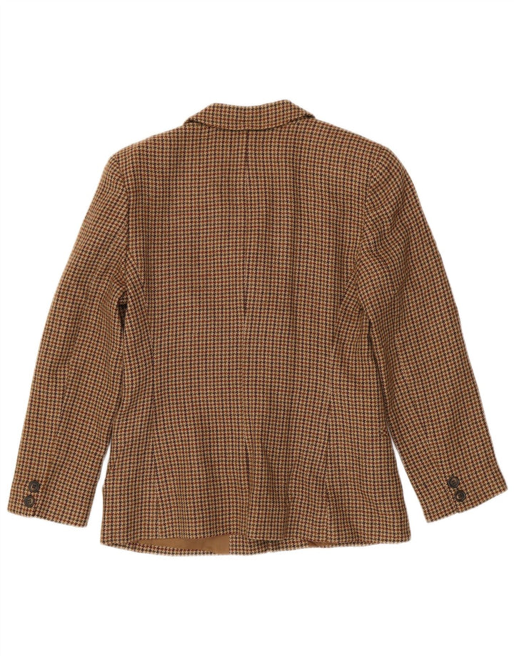 Luisa Spagnoli jaqueta blazer feminina de 2 botões IT 42 médio marrom houndstooth