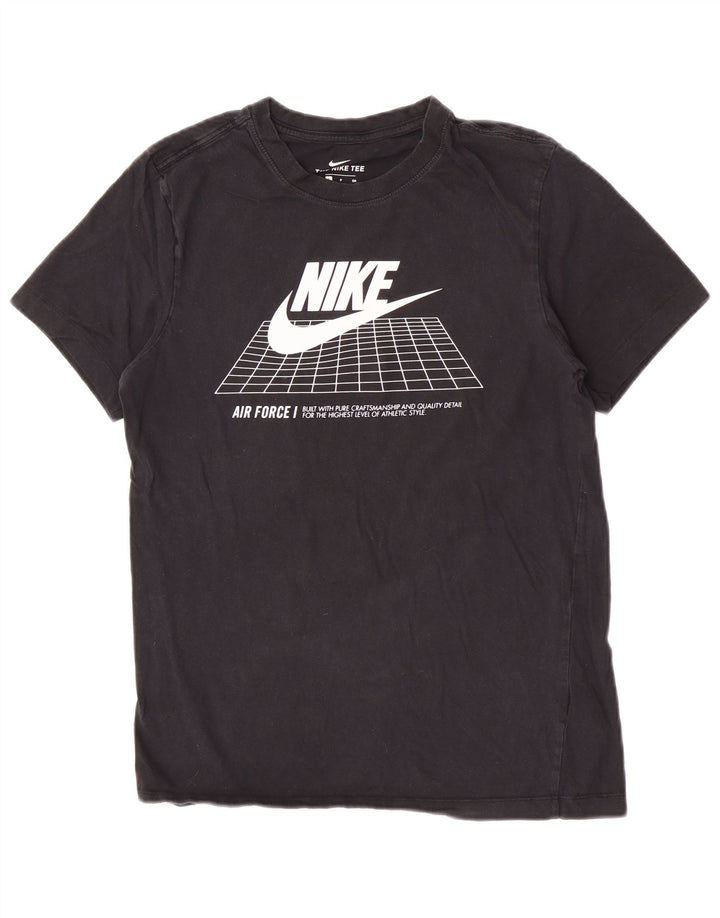 Camiseta Nike masculina gráfica top pequeno algodão preto